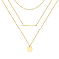 18k Gold plated layered necklace