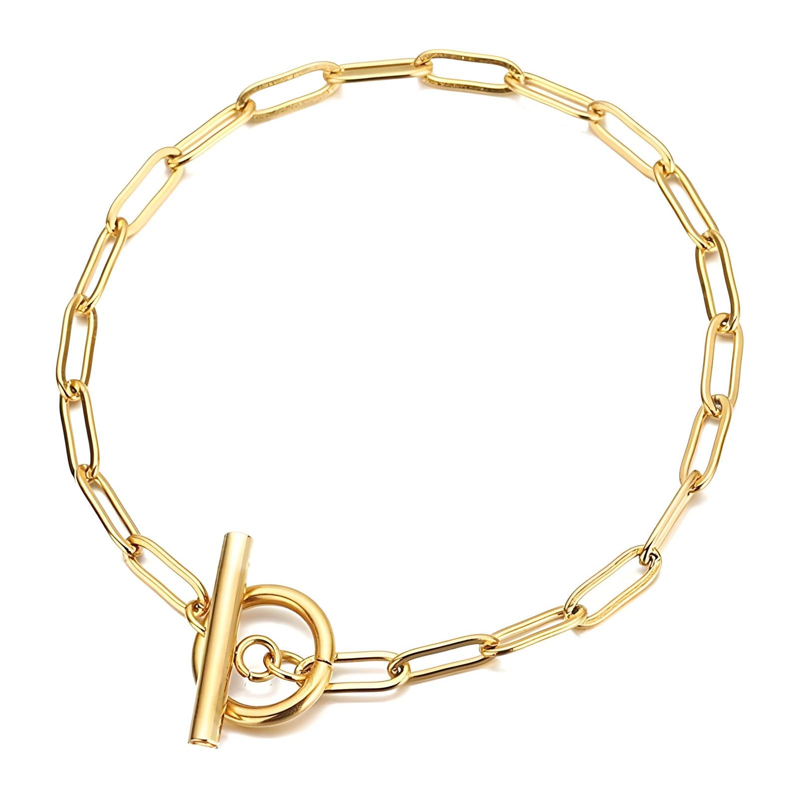 18k Gold plated toggle bracelet