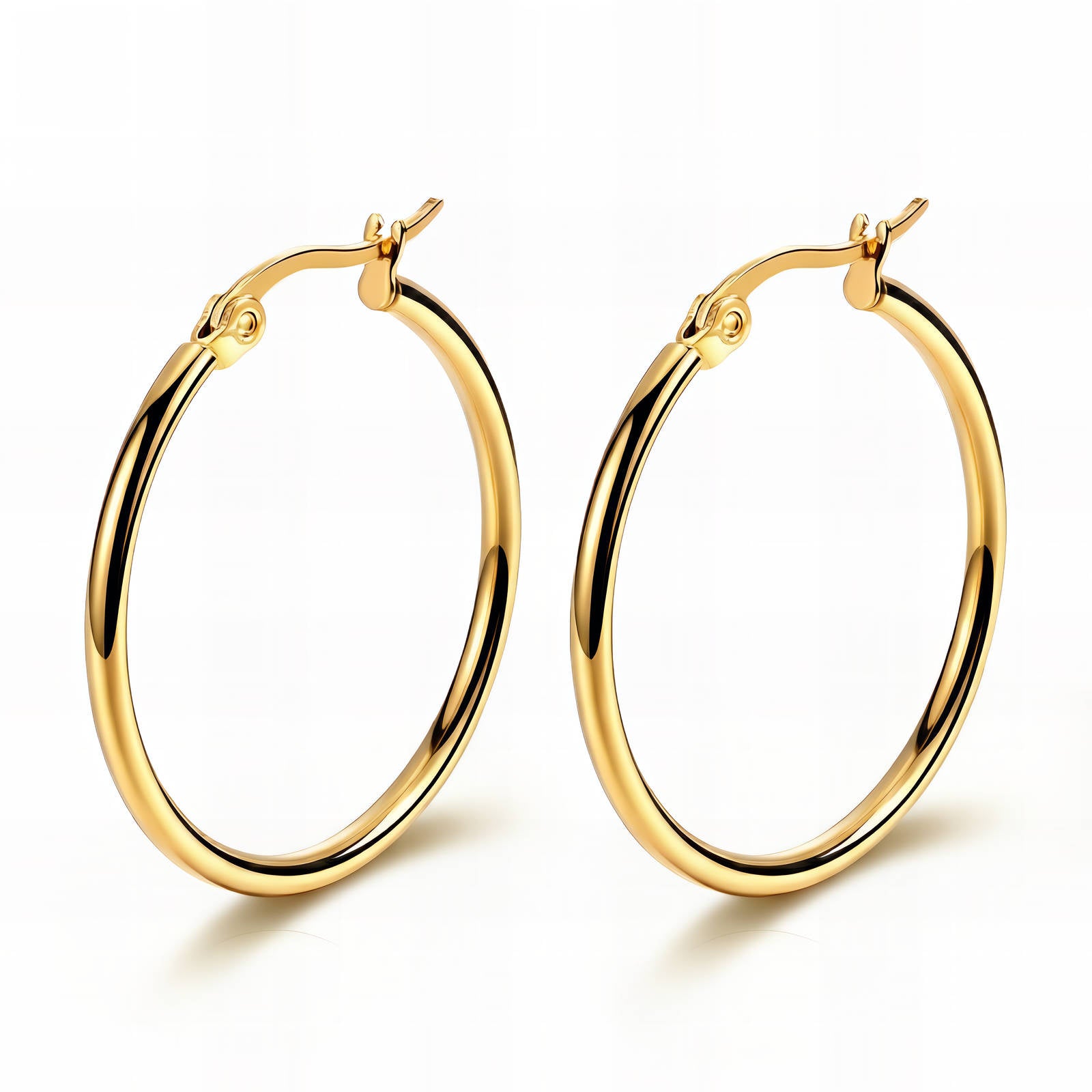 18k Gold plated classic hoop earrings