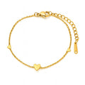 3 hearts 18k Gold plated bracelet
