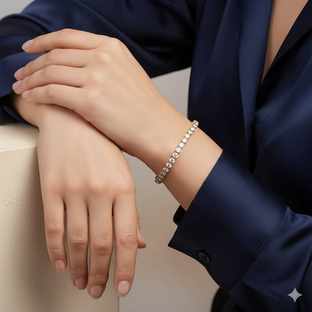 18k Gold plated tennis bracelet