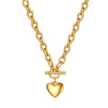 18k Gold plated heart necklace