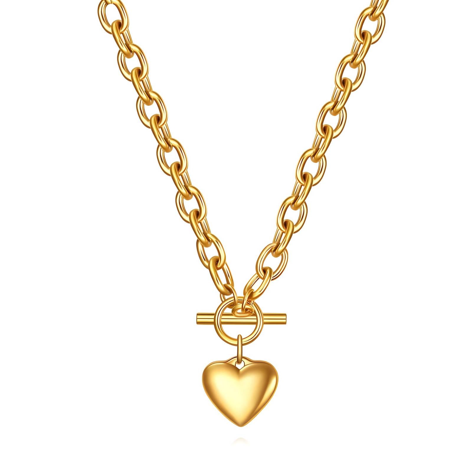 18k Gold plated heart necklace