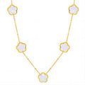 Meadow flower 18k gold plated necklace