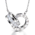 Timeless Roman Numeral Interlocking necklace