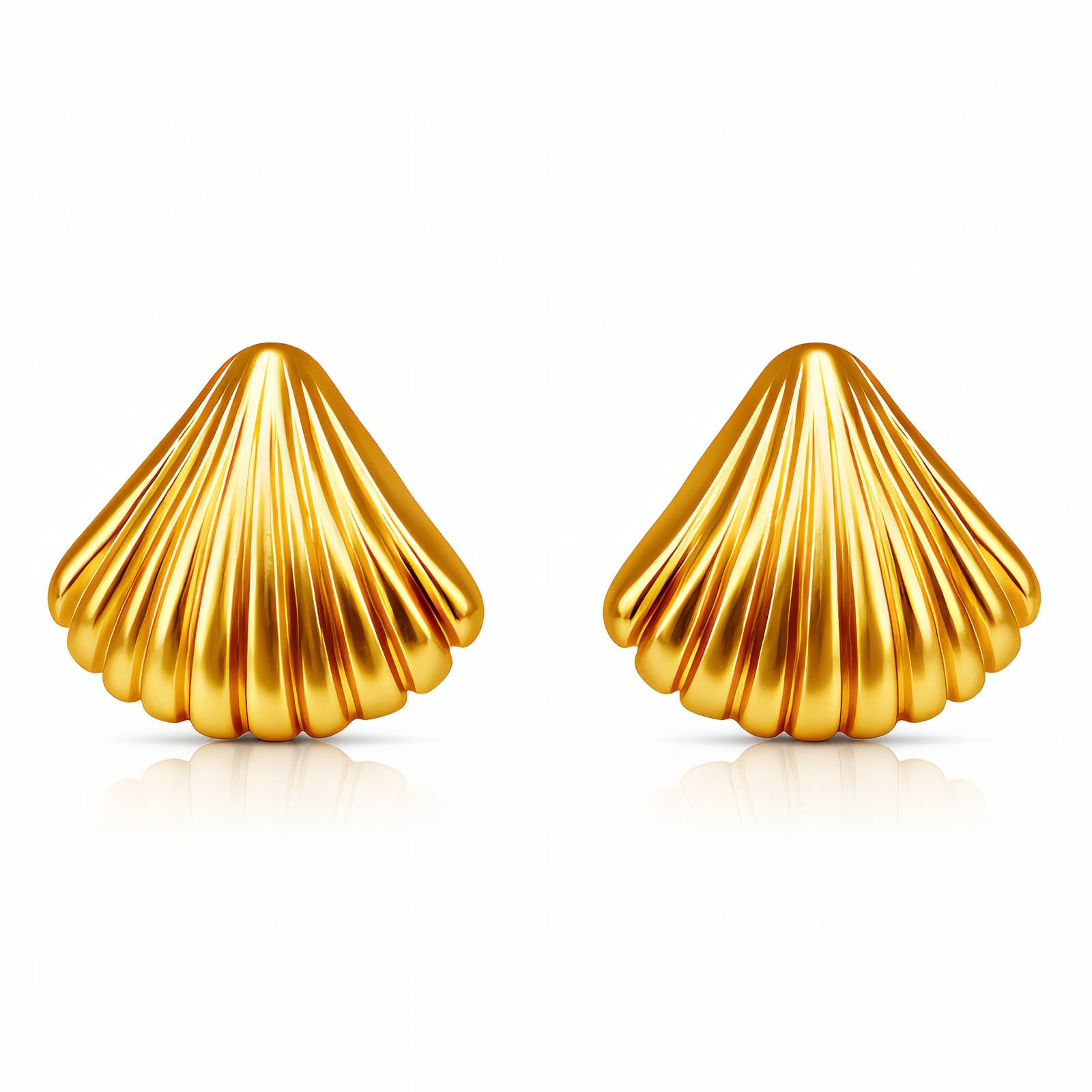 18k Gold plated seashell earrings