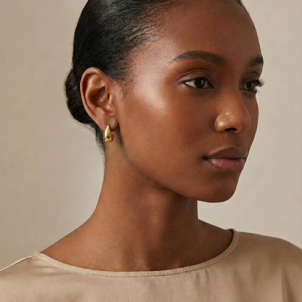 18k Gold plated teardrop earrings