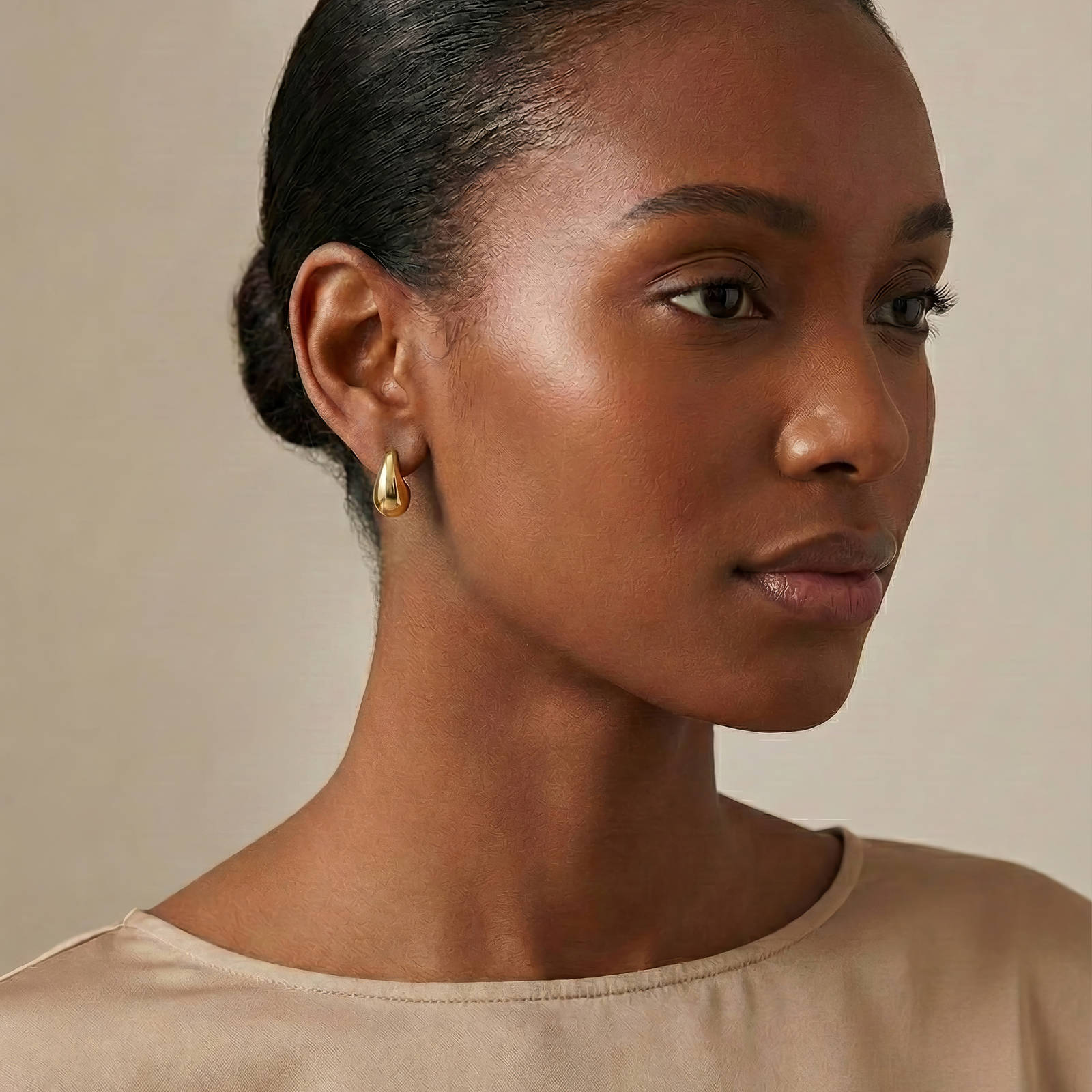18k Gold plated teardrop earrings
