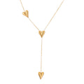 3 hearts 18k Gold plated necklace